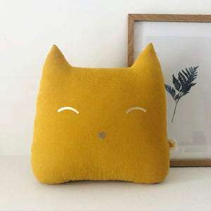 Coussin CHAT Moutarde